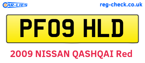 PF09HLD are the vehicle registration plates.