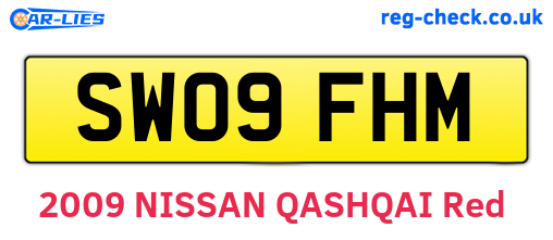 SW09FHM are the vehicle registration plates.