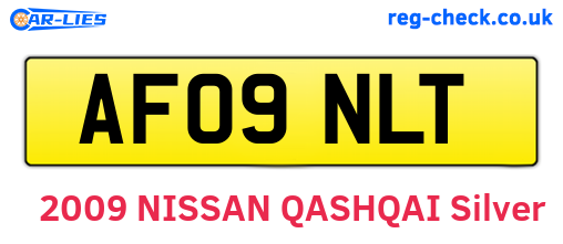 AF09NLT are the vehicle registration plates.