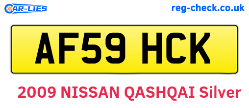 AF59HCK are the vehicle registration plates.