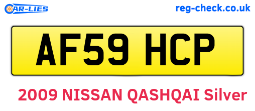 AF59HCP are the vehicle registration plates.