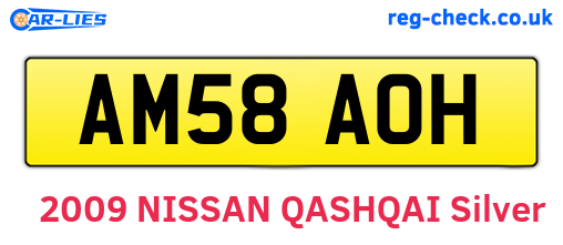 AM58AOH are the vehicle registration plates.