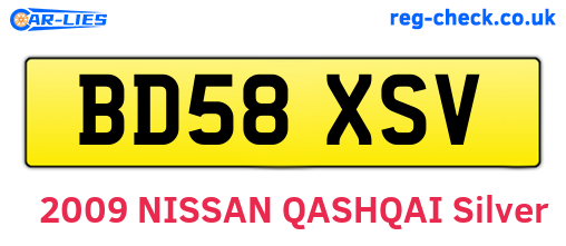 BD58XSV are the vehicle registration plates.