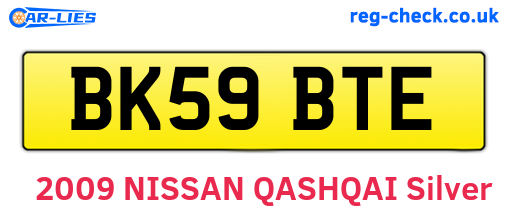 BK59BTE are the vehicle registration plates.