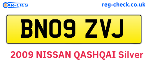 BN09ZVJ are the vehicle registration plates.