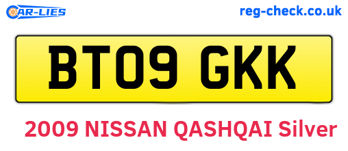 BT09GKK are the vehicle registration plates.