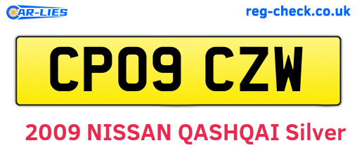 CP09CZW are the vehicle registration plates.
