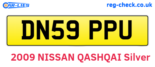 DN59PPU are the vehicle registration plates.