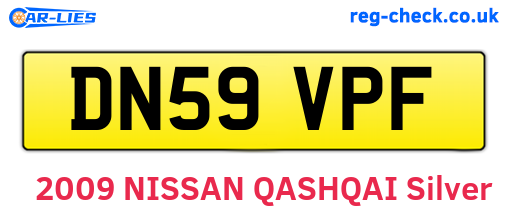 DN59VPF are the vehicle registration plates.