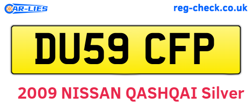 DU59CFP are the vehicle registration plates.