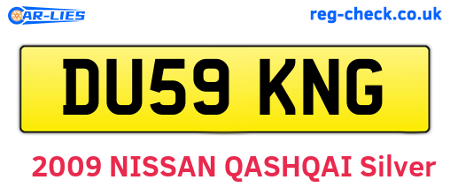 DU59KNG are the vehicle registration plates.