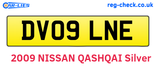 DV09LNE are the vehicle registration plates.