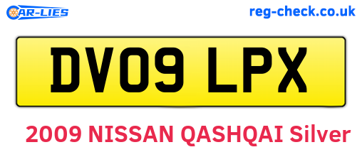 DV09LPX are the vehicle registration plates.