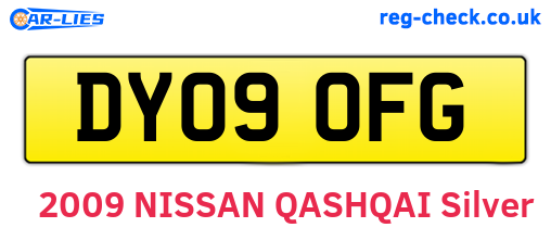 DY09OFG are the vehicle registration plates.
