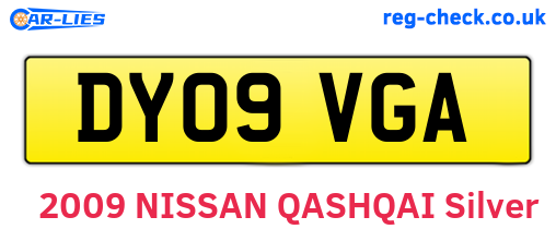 DY09VGA are the vehicle registration plates.