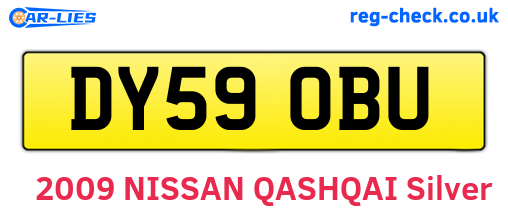 DY59OBU are the vehicle registration plates.