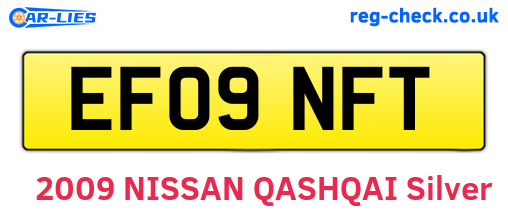 EF09NFT are the vehicle registration plates.