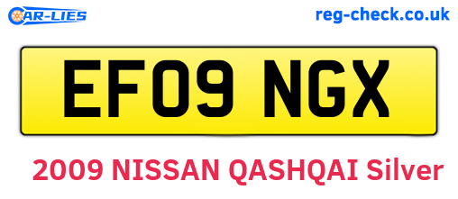 EF09NGX are the vehicle registration plates.