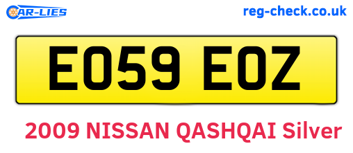 EO59EOZ are the vehicle registration plates.