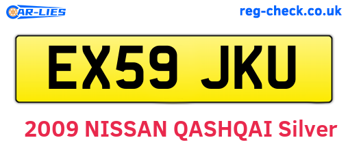 EX59JKU are the vehicle registration plates.