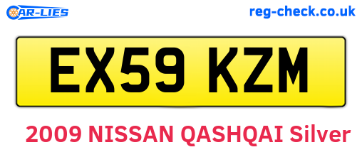 EX59KZM are the vehicle registration plates.