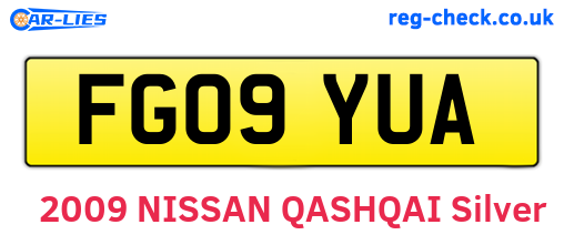 FG09YUA are the vehicle registration plates.