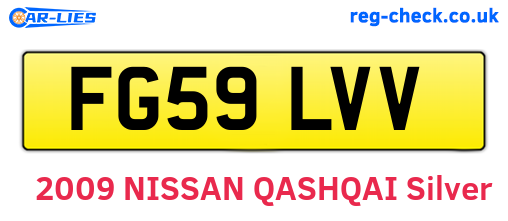 FG59LVV are the vehicle registration plates.