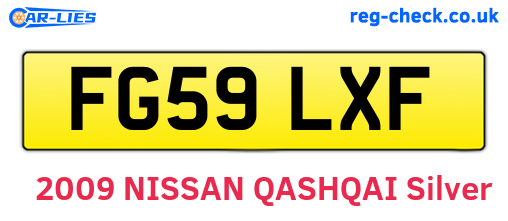FG59LXF are the vehicle registration plates.