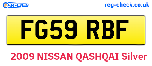 FG59RBF are the vehicle registration plates.