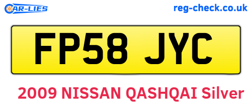 FP58JYC are the vehicle registration plates.