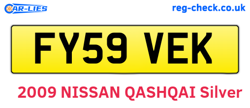 FY59VEK are the vehicle registration plates.