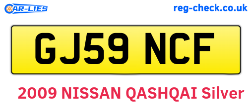 GJ59NCF are the vehicle registration plates.