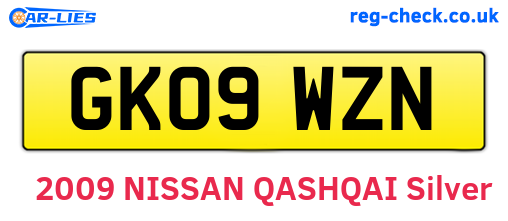 GK09WZN are the vehicle registration plates.