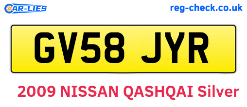 GV58JYR are the vehicle registration plates.