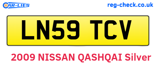 LN59TCV are the vehicle registration plates.
