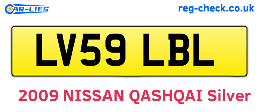 LV59LBL are the vehicle registration plates.