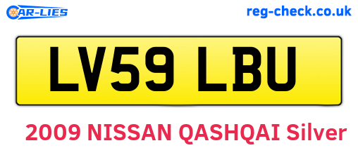 LV59LBU are the vehicle registration plates.