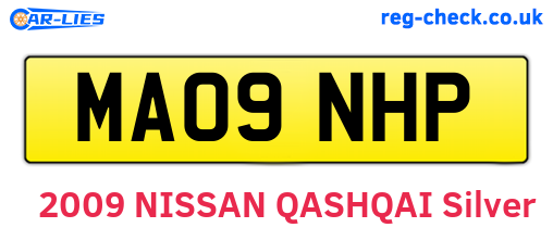 MA09NHP are the vehicle registration plates.