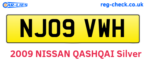 NJ09VWH are the vehicle registration plates.