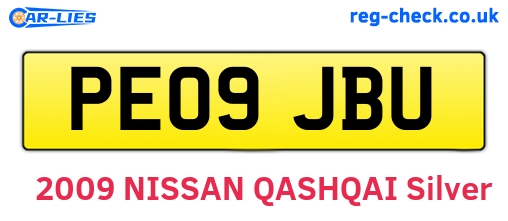 PE09JBU are the vehicle registration plates.