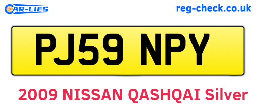PJ59NPY are the vehicle registration plates.