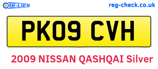 PK09CVH are the vehicle registration plates.