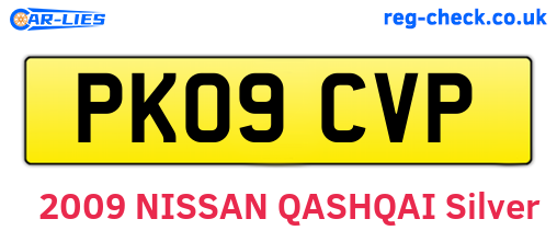 PK09CVP are the vehicle registration plates.
