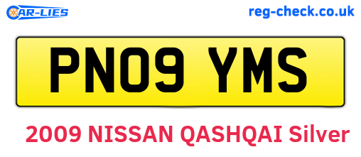 PN09YMS are the vehicle registration plates.