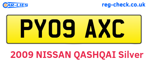 PY09AXC are the vehicle registration plates.