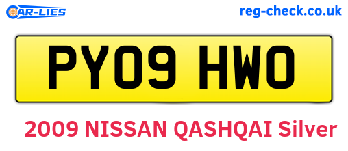 PY09HWO are the vehicle registration plates.