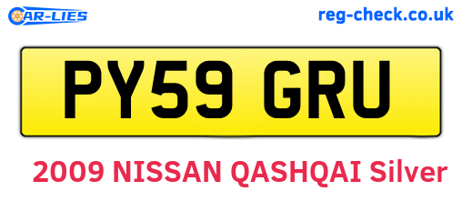 PY59GRU are the vehicle registration plates.