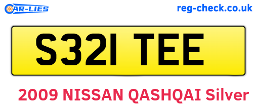 S321TEE are the vehicle registration plates.