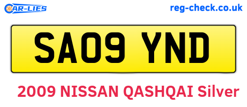 SA09YND are the vehicle registration plates.