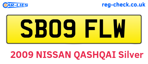 SB09FLW are the vehicle registration plates.